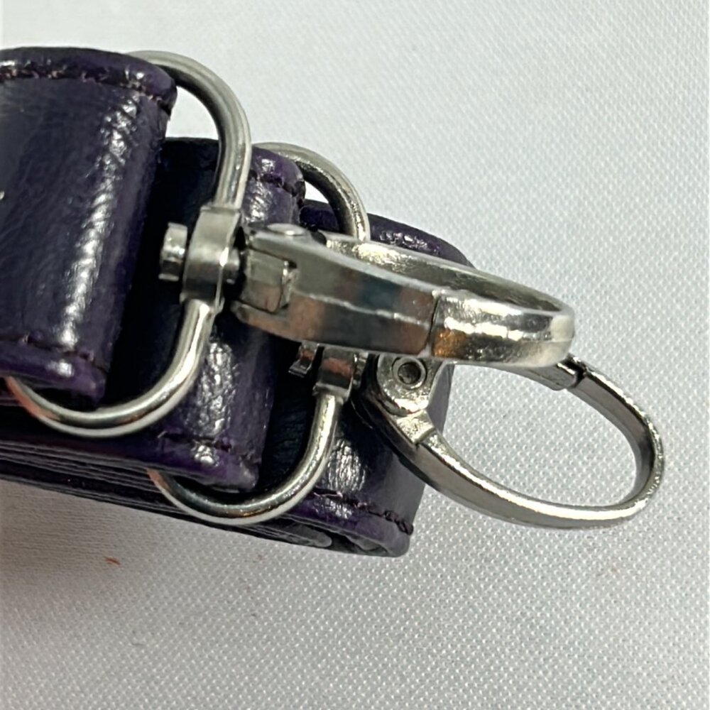 Dark Purple Faux Leather Purse Strap Adjustable Replacement Crossbody New - Picture 5 of 7